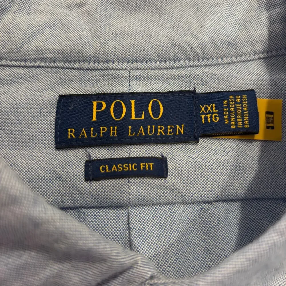 Ralph Lauren - Men's Oxford shirt with embroidered multicolored signature pony. - Picture 3 of 7